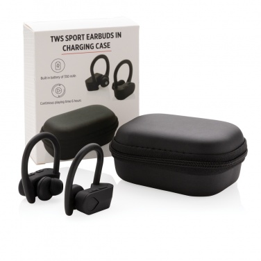 Logotrade promotional gift image of: TWS sport earbuds in charging case